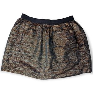 Wilfred Aritzia Black & Gold Metallic Sparkle Skirt 8